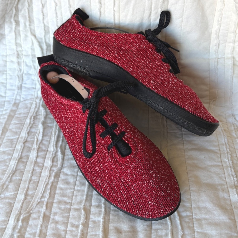 Arcopedico LS Knit Oxford Red Marled Comfort Walking Shoes Womens EU 40